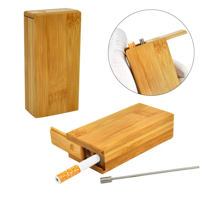 4-inch beautiful bamboo wood taster box dugout