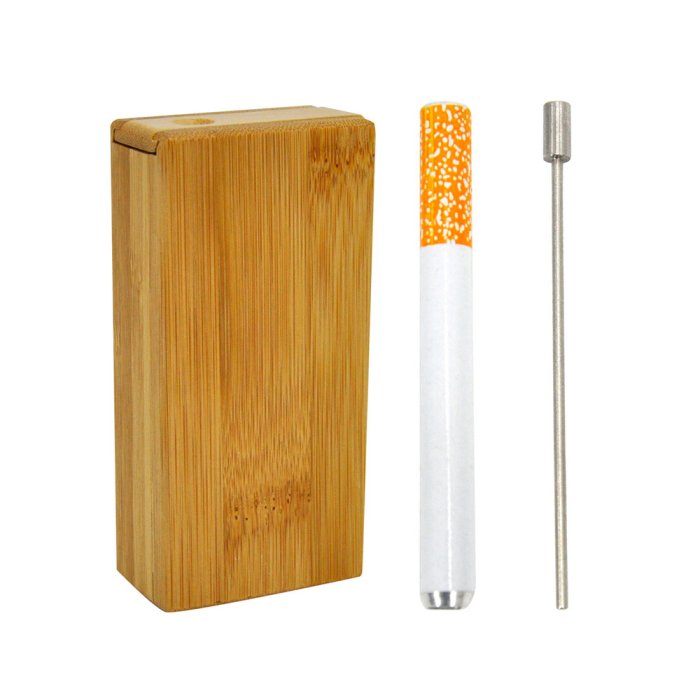 4-inch beautiful bamboo wood taster box dugout