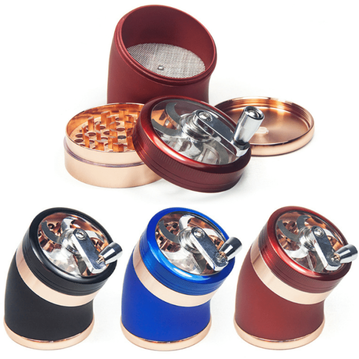 Customizable Herb Grinder With Crank Handle