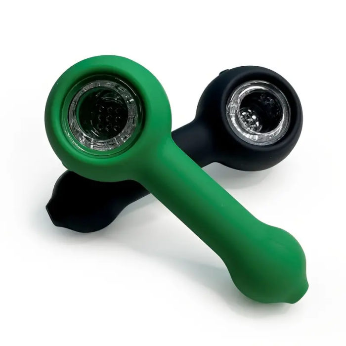 Green Small Silicone Smoking Pipe Wholesale