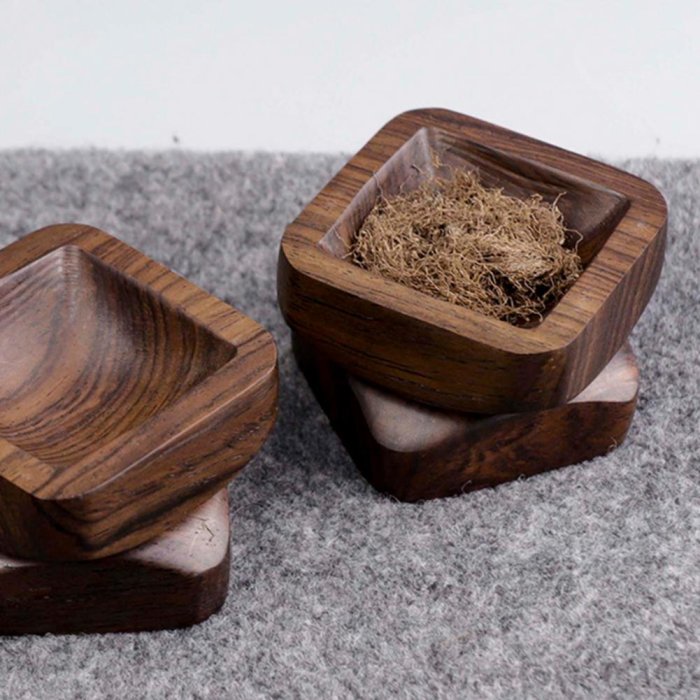 Wood Cut 2-Piece Herb Grinder Wholesale