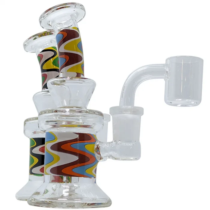 4.7 inch Wigwag Decal Glass Water Pipe Wholesale