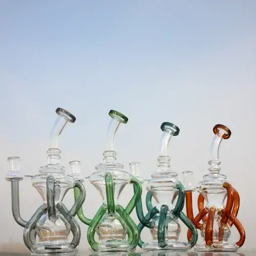 Recycler Dab Rig With Various Colors For You To Choose High Quality Disposable Smoking Water Pipe Wholesale